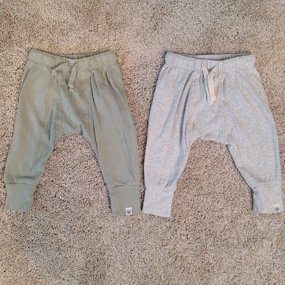 Honest Baby 100% Organic Cotton Joggers- Size 0-3 Months